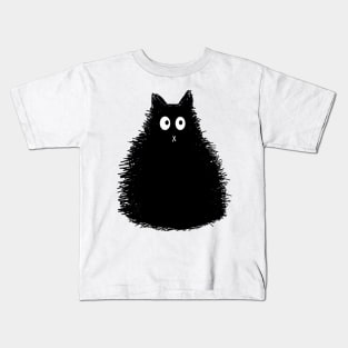 Cute Black Cat Cat Fat Cat Lover Kids T-Shirt